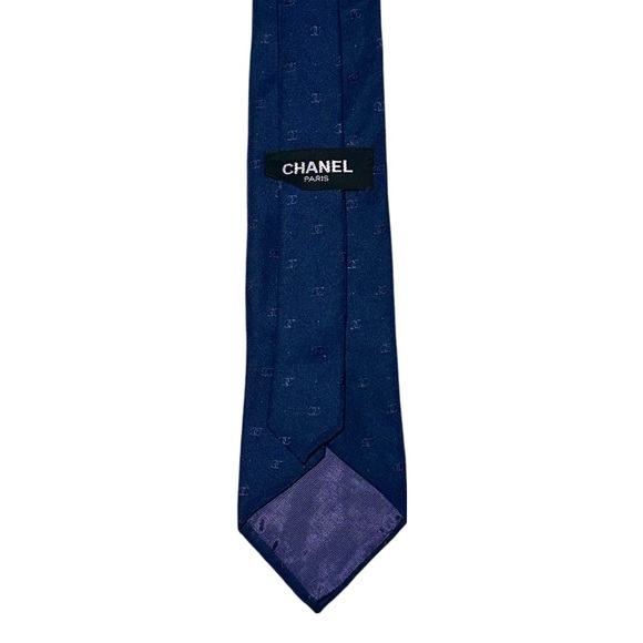 Chanel CC Pattern Silk Tie - Picture 3 of 4